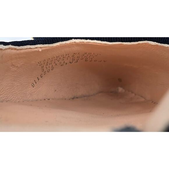 J.Crew Navy Glitter Gwen Slingback Flats with Studded Bow – Size 8 - Picture 7 of 8